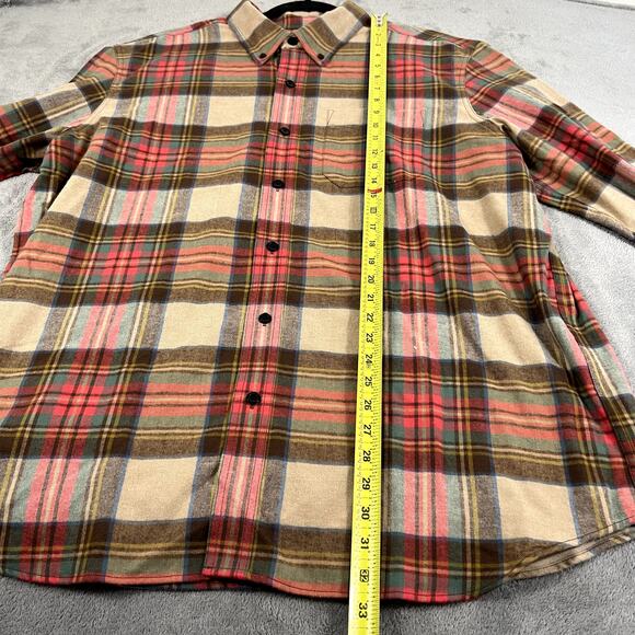 LL Bean Scotch Plaid Heavy Flannel Men's XL Apple Cinnamon Lumberjack NWT - Picture 8 of 12